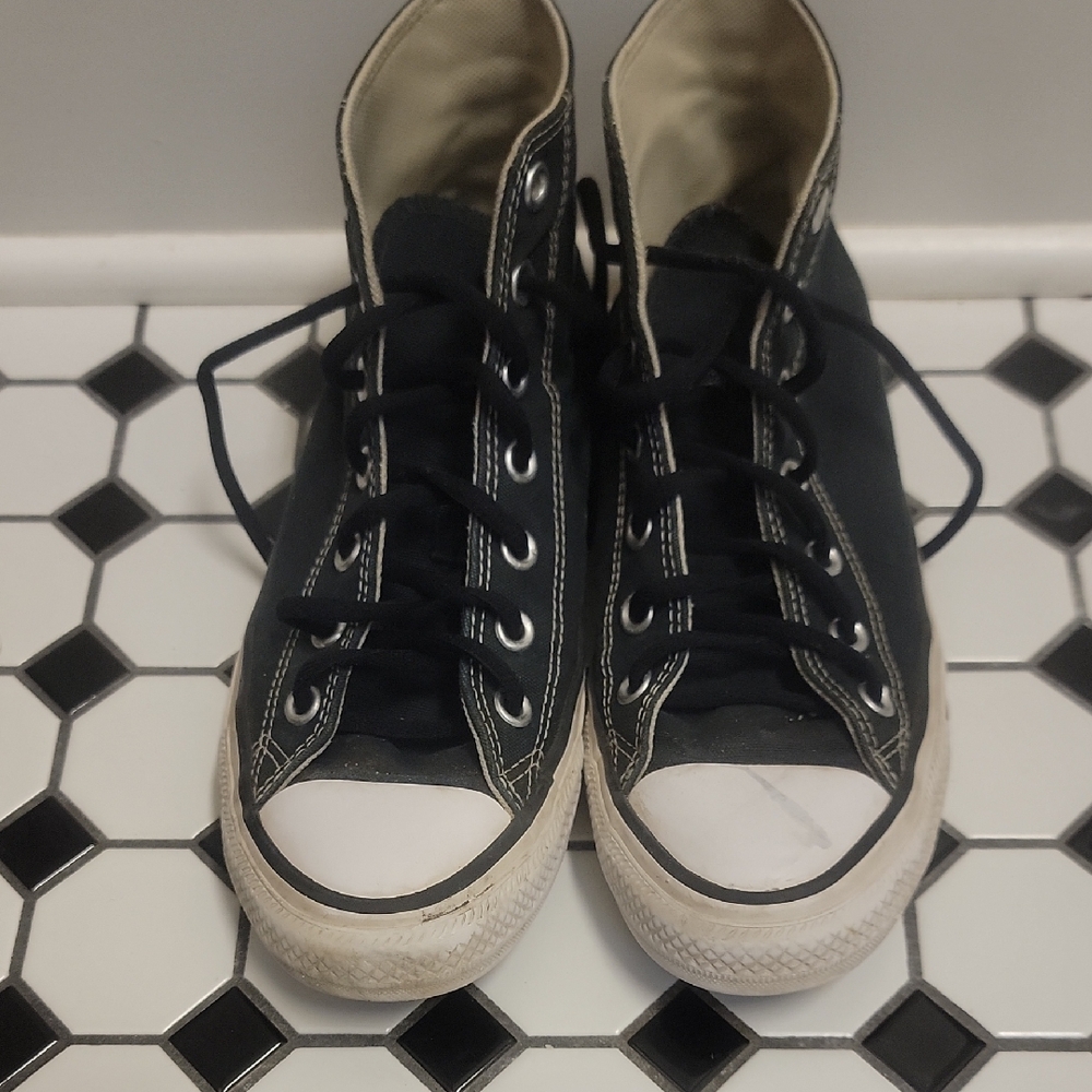 Stylish Black High-Top Sneakers